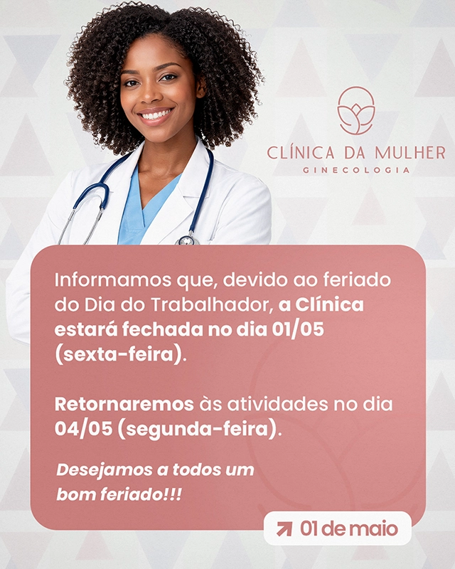 Comunicado feriado dia do trabalhador